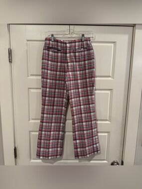 Vintage Levi's Sta-Prest Gals Plaid Polyester Pants Flared Women’s Size Medium